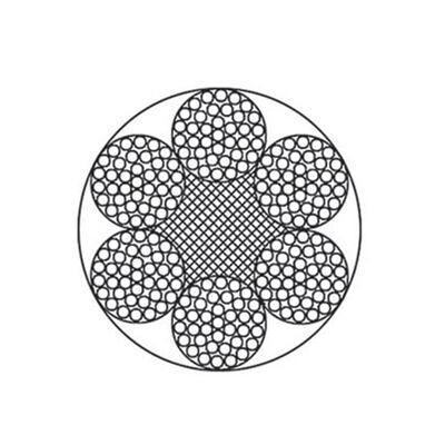 КИТАЙ Elevator Round Steel Wire Rope 6x37, Fiber/Steel Core, Galvanized Surface, 1570-1870MPa For Hoisting поставщик