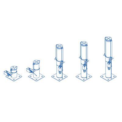Access Elevator Parts Elevator Oil Buffer With Rated Speed ≤1.75m/S